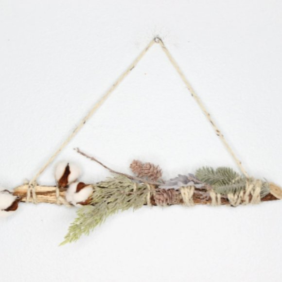 Other - Woodsy Floral Wall Hanging Boho Rustic Farmhouse Decor Dorm Room Decoration